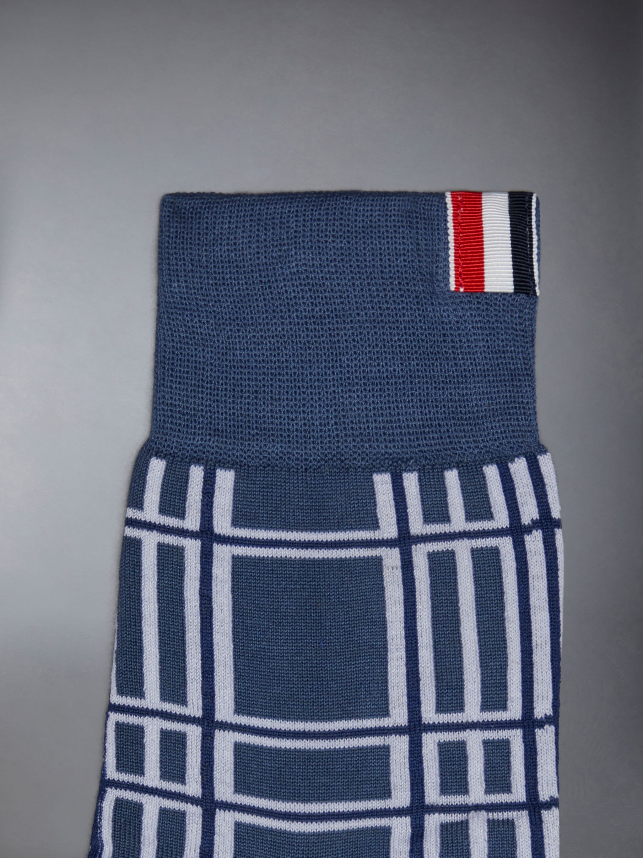 Prince of Wales Jacquard Check Cotton Crew Socks - 2