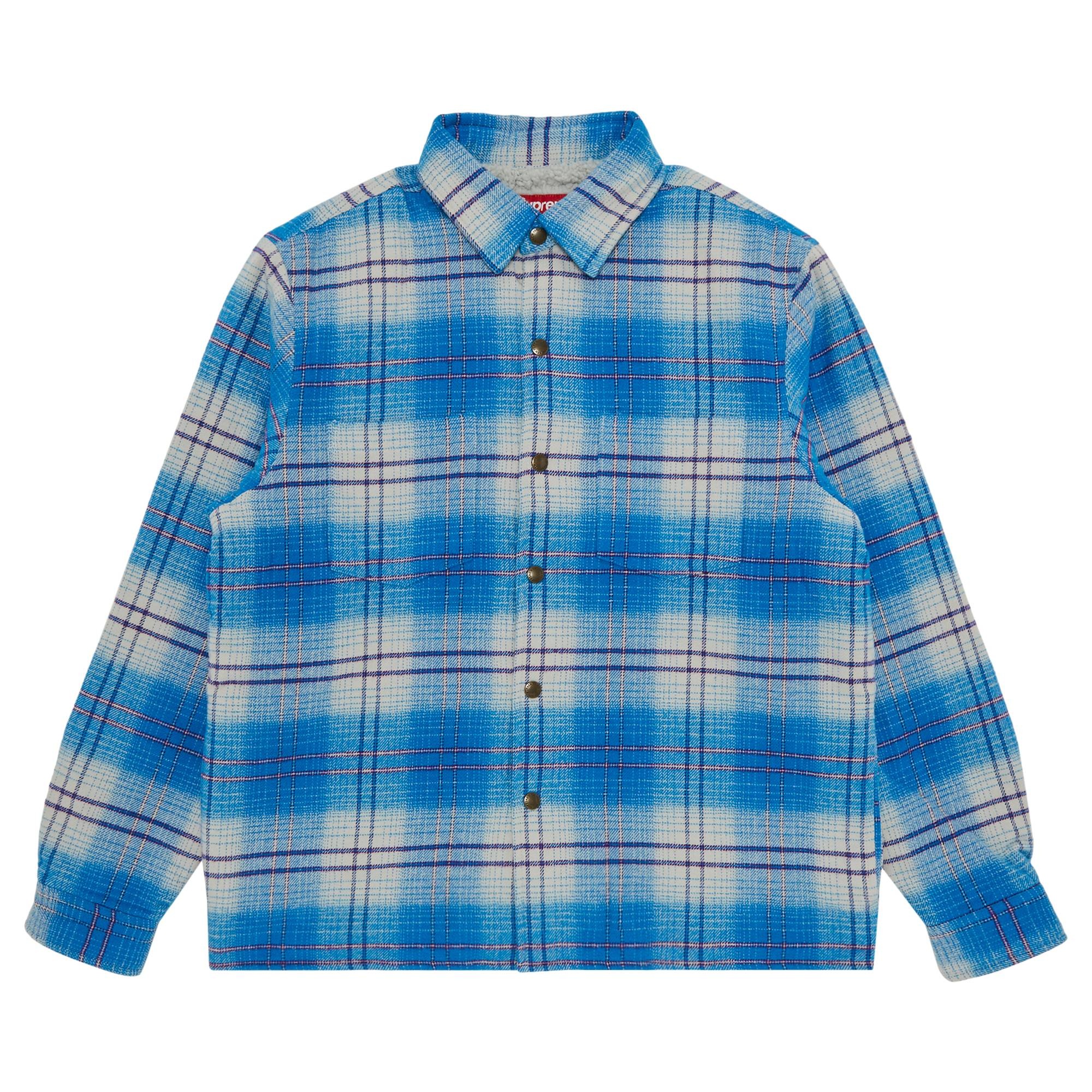 取り寄せた本物の商品 Supreme shadow plaid flannel shirt blue | www