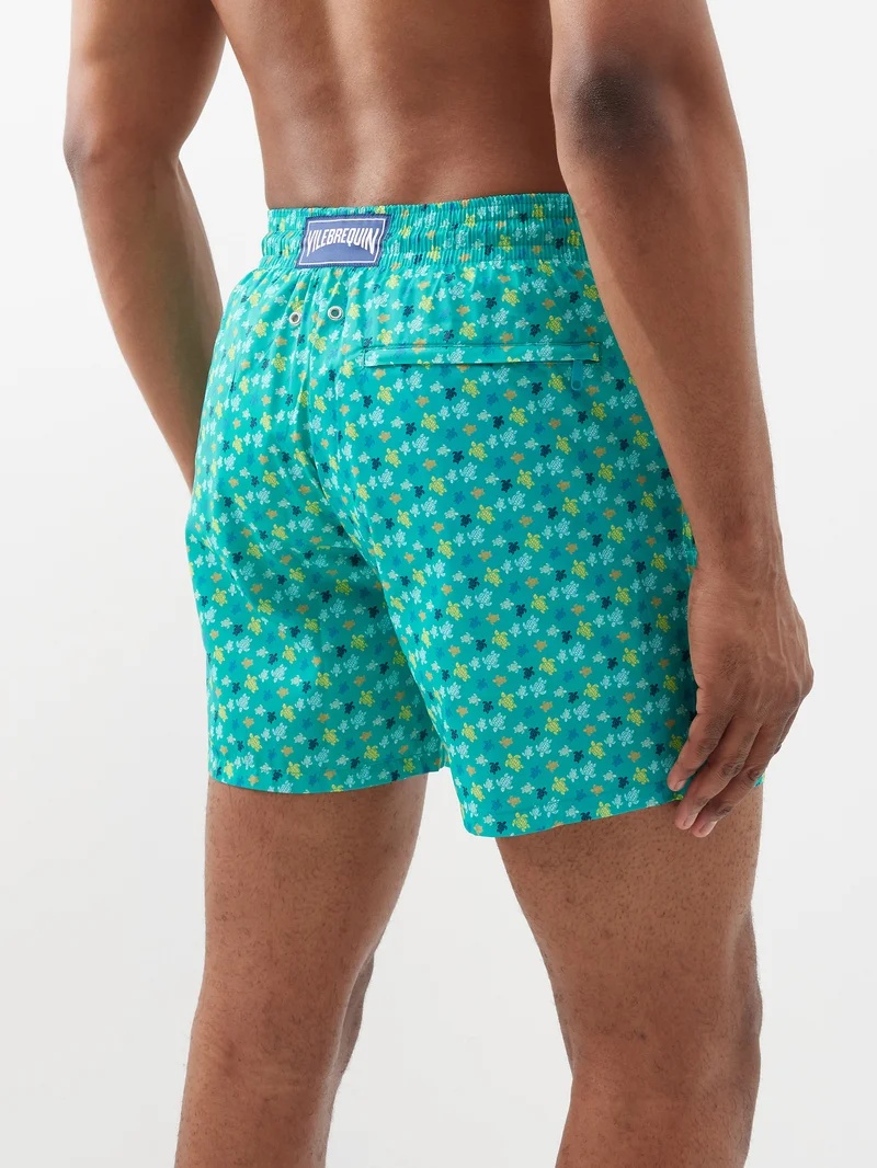 Mahina turtle-print recycled swim shorts - 5