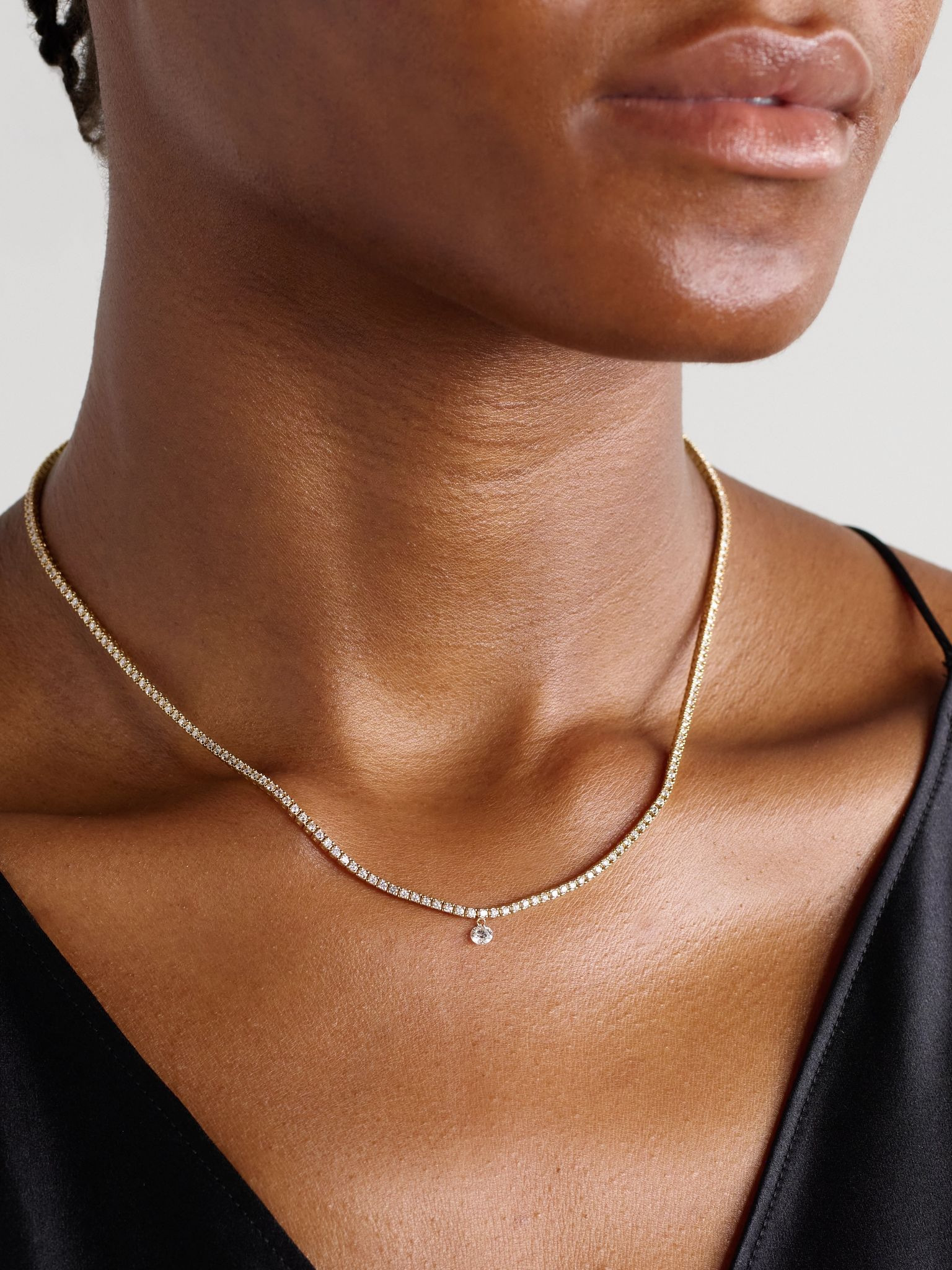 18-karat gold diamond necklace Gold - 2