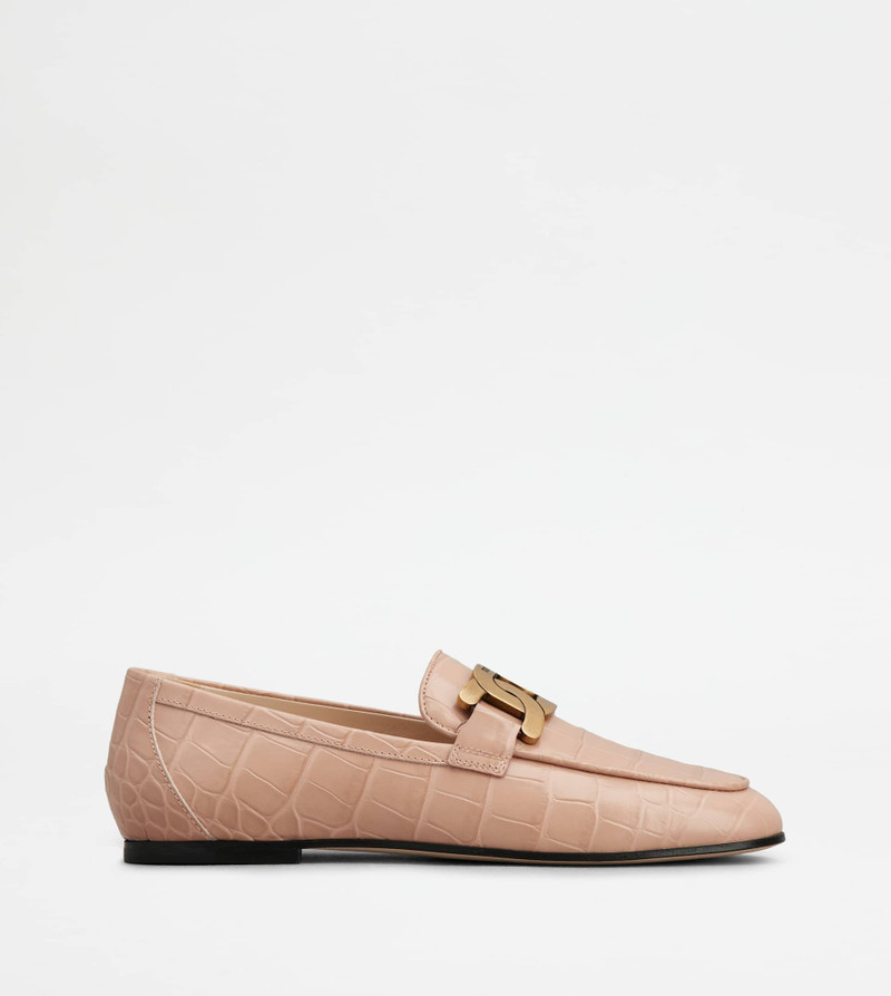 KATE LOAFERS IN LEATHER - PINK - 1