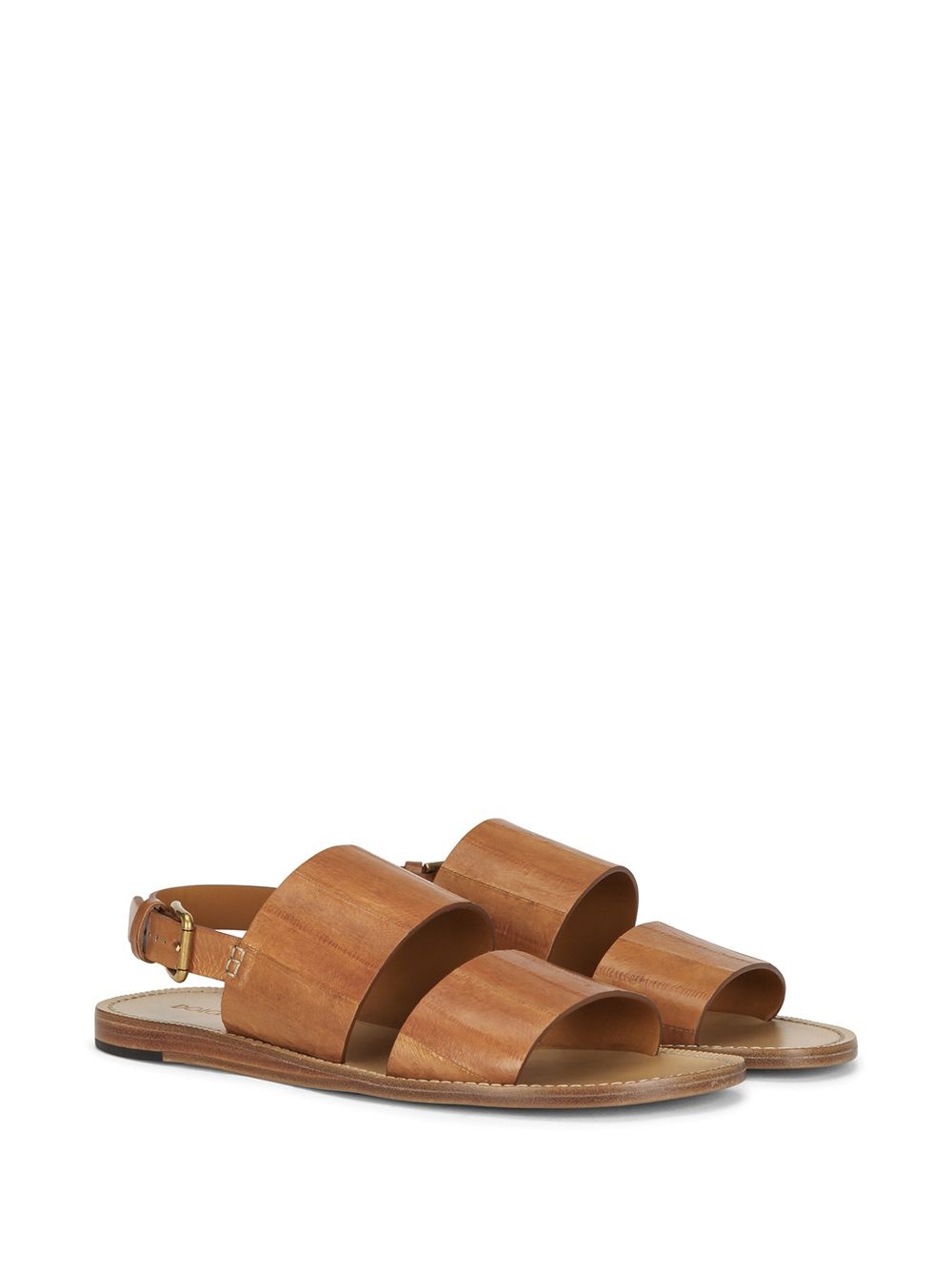 buckle eel skin sandals - 2