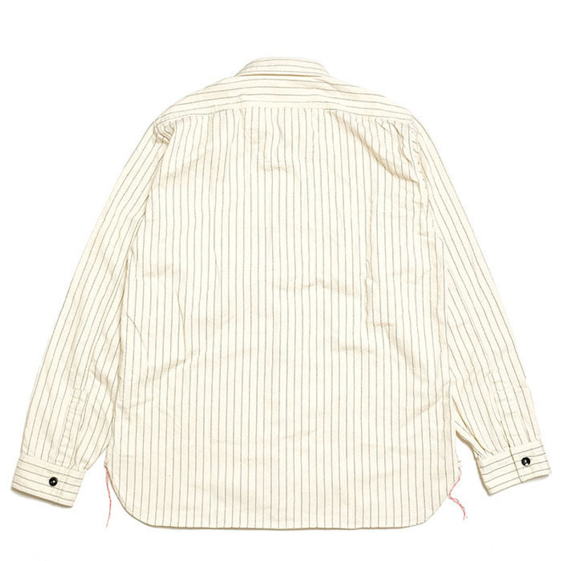 SUGAR CANE Fiction Romance - 8.5oz. White Wabash Stripe Work Shirt - SC27076-401 outlook