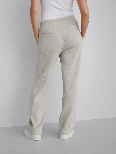 Brunello Cucinelli Cotton English rib knit trousers with shiny eyelets outlook