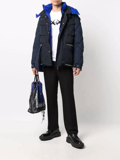 sacai padded zip-front coat outlook