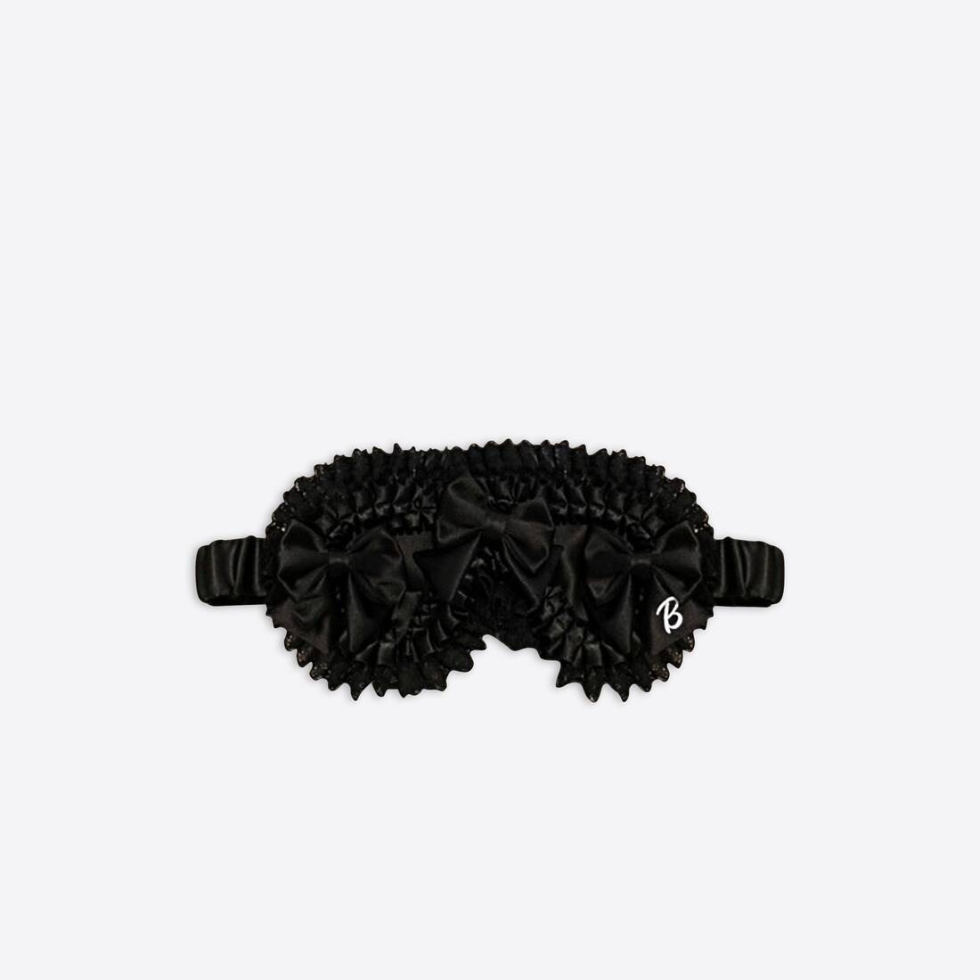 Sleeping Mask Ruffle in Black - 2