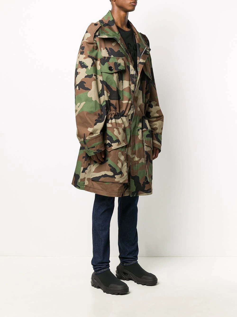 military gabardine macro parka - 3