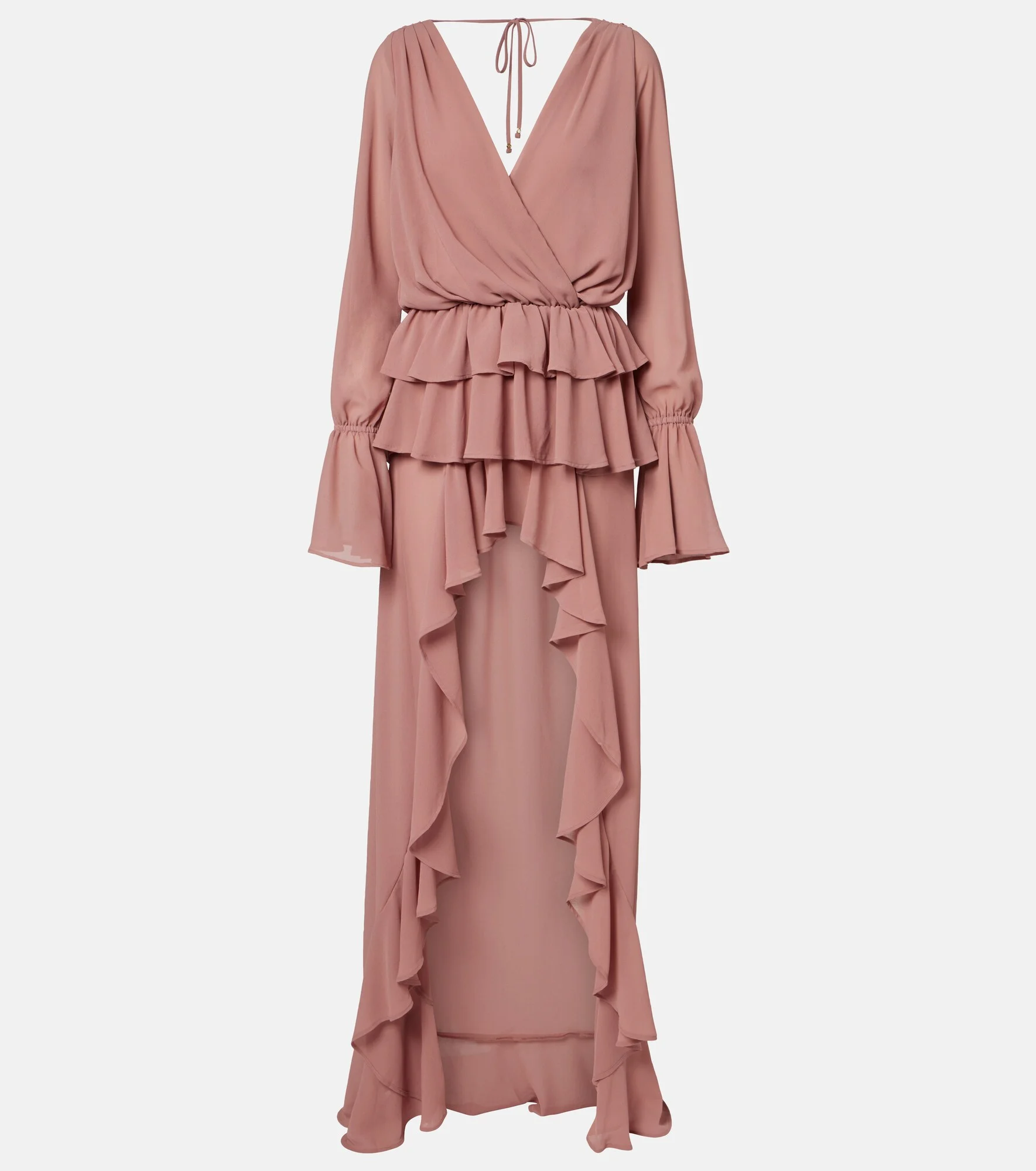 Giselle asymmetric tiered maxi dress - 1