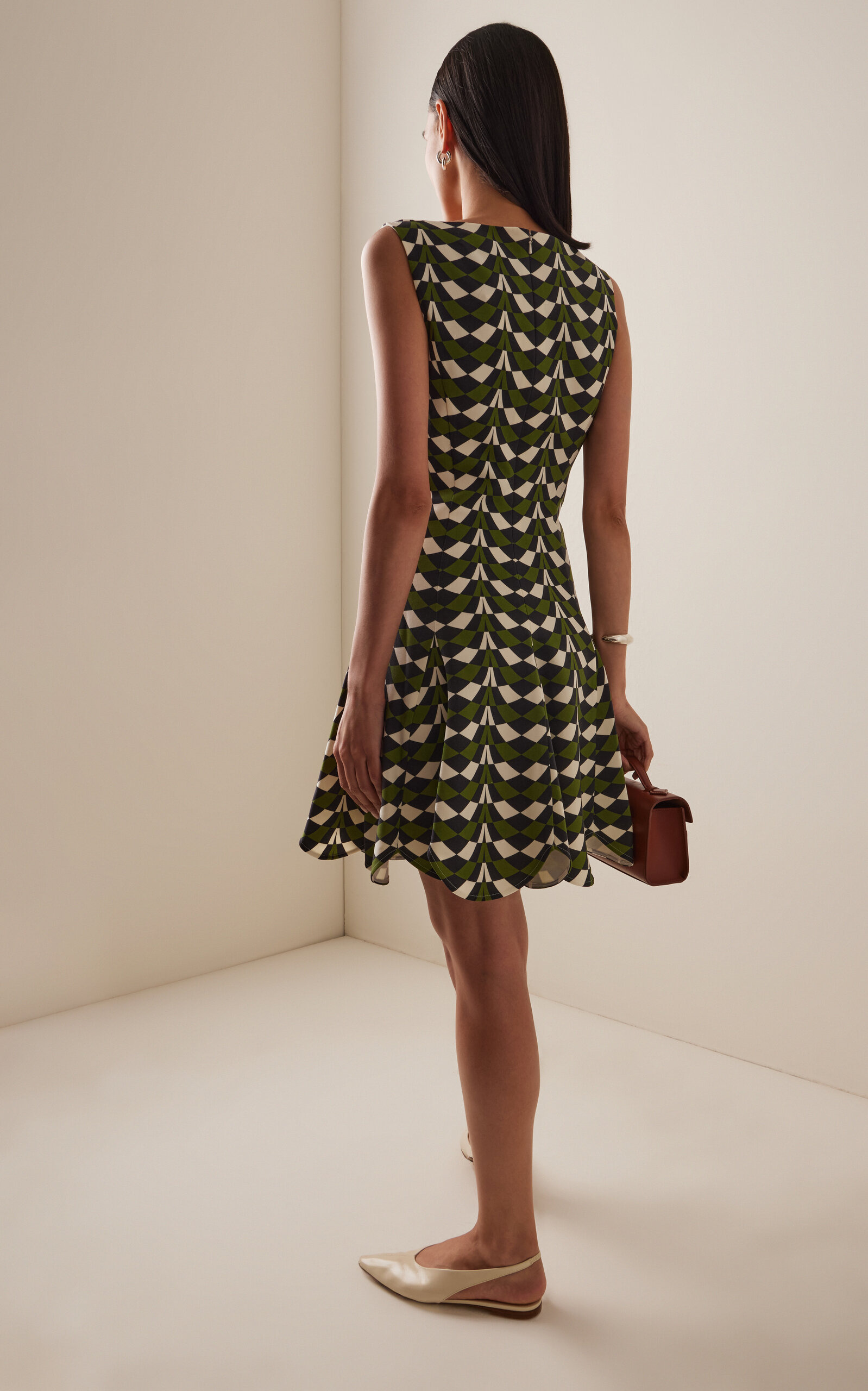 Stretch-Wool Mini Dress green - 4
