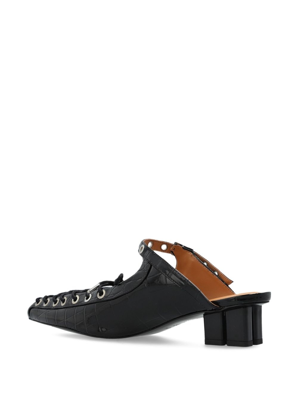 50mm buckle-fastening lace-up mules - 3