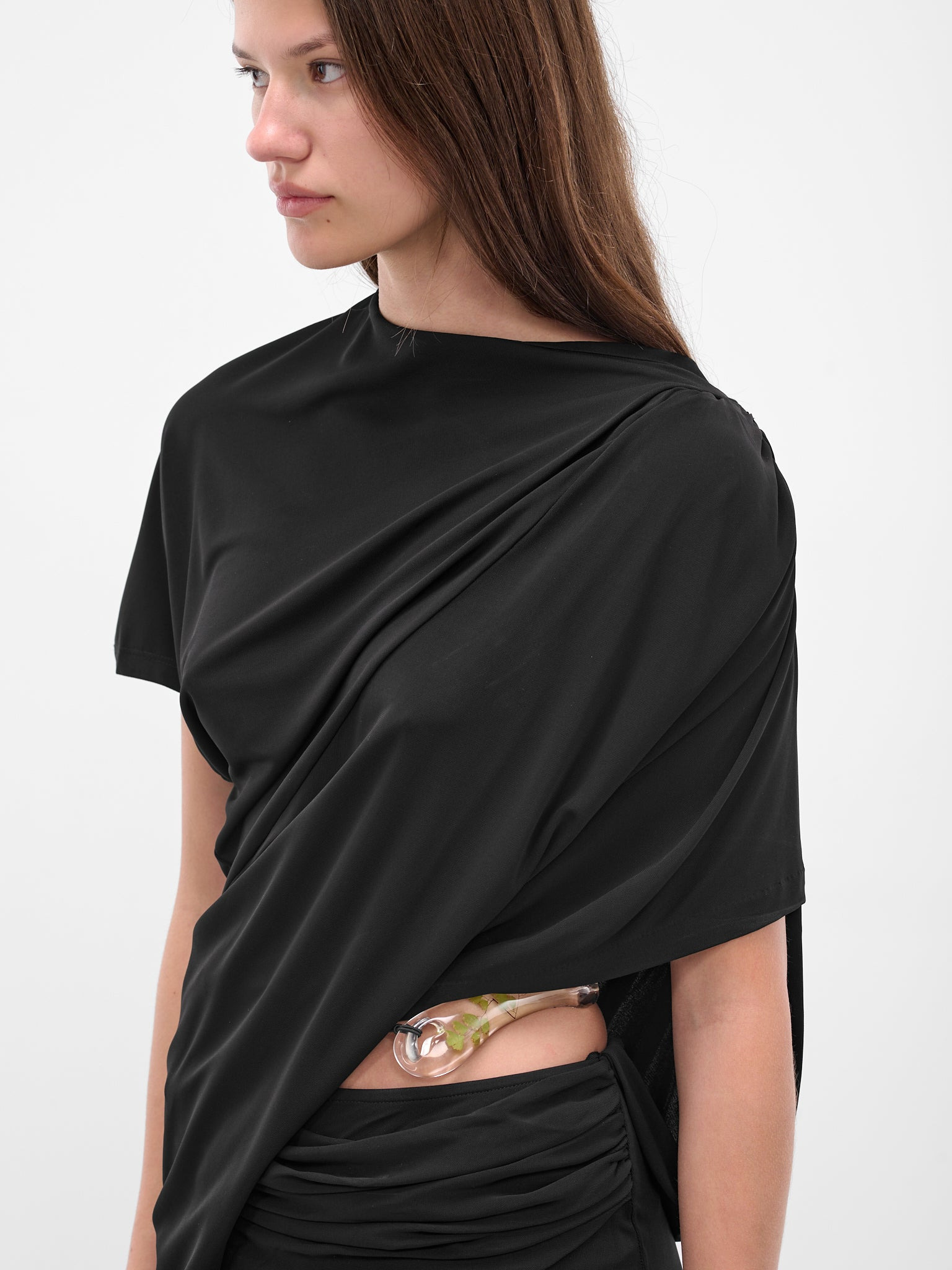 Encased Nature Resin Draped Dress - 5
