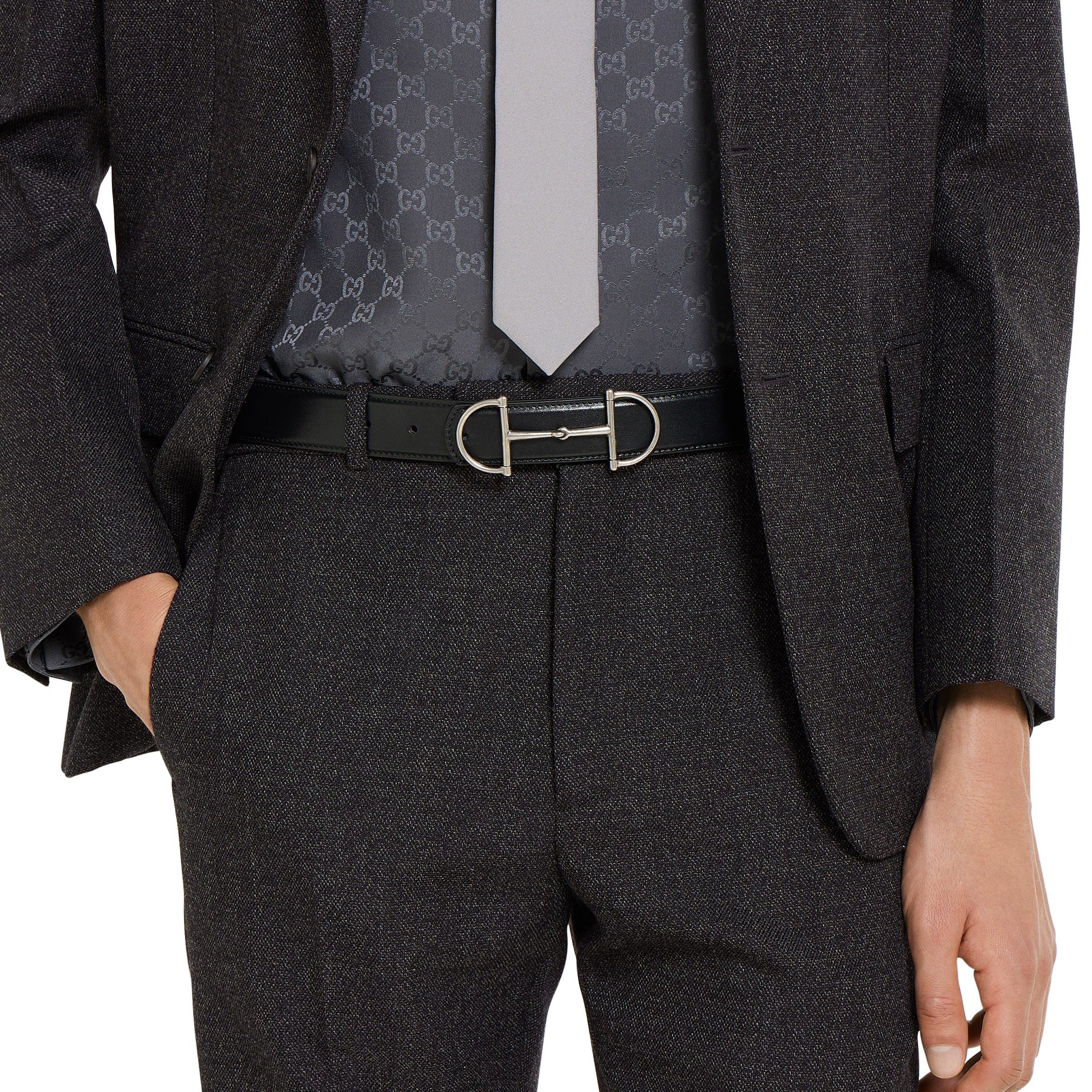 Reversible leather belt with Horsebit - 3
