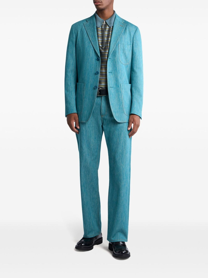 Etro slub-texture blazer outlook