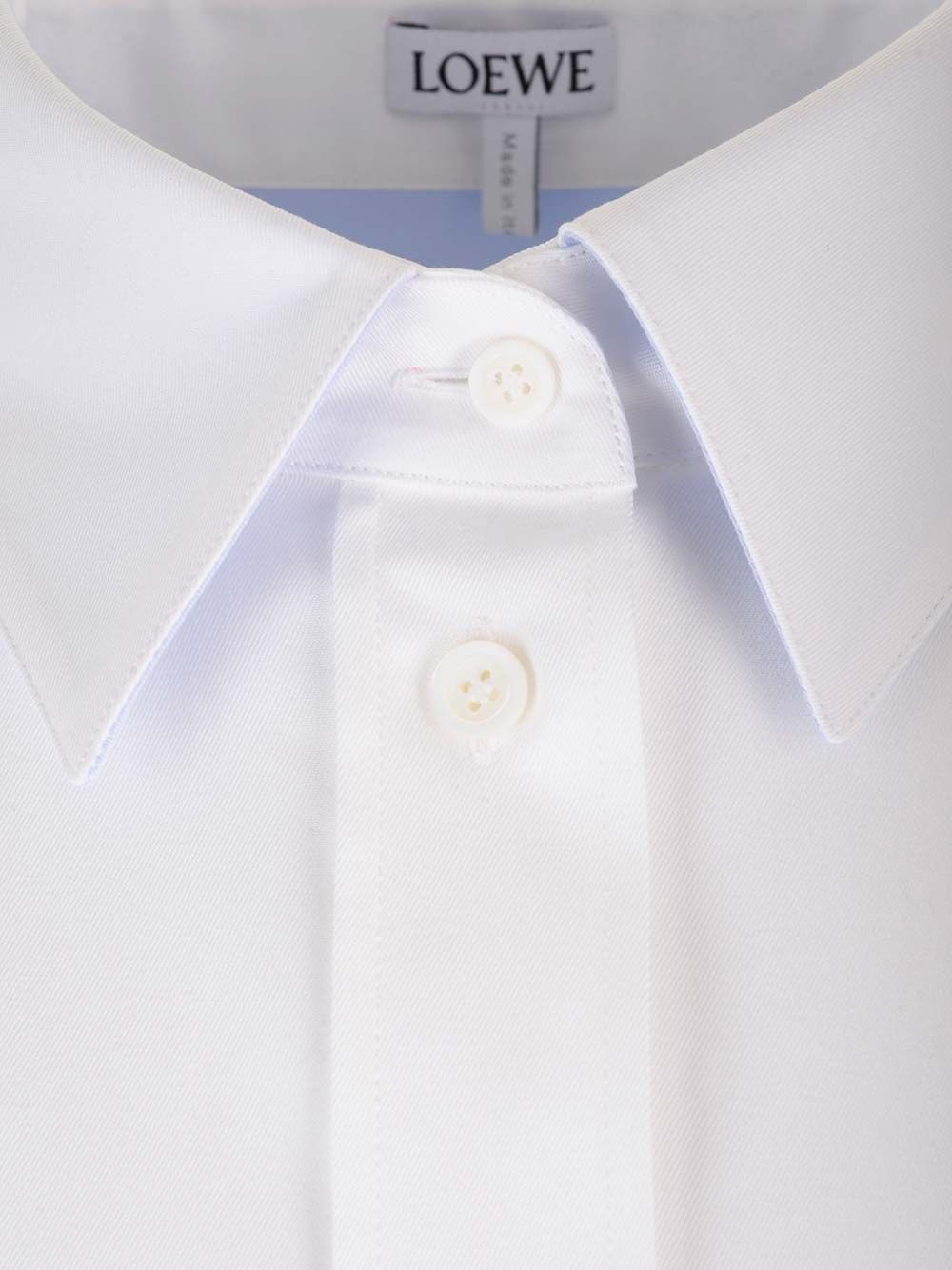 White Cotton Twill Shirt Shirts White - 3