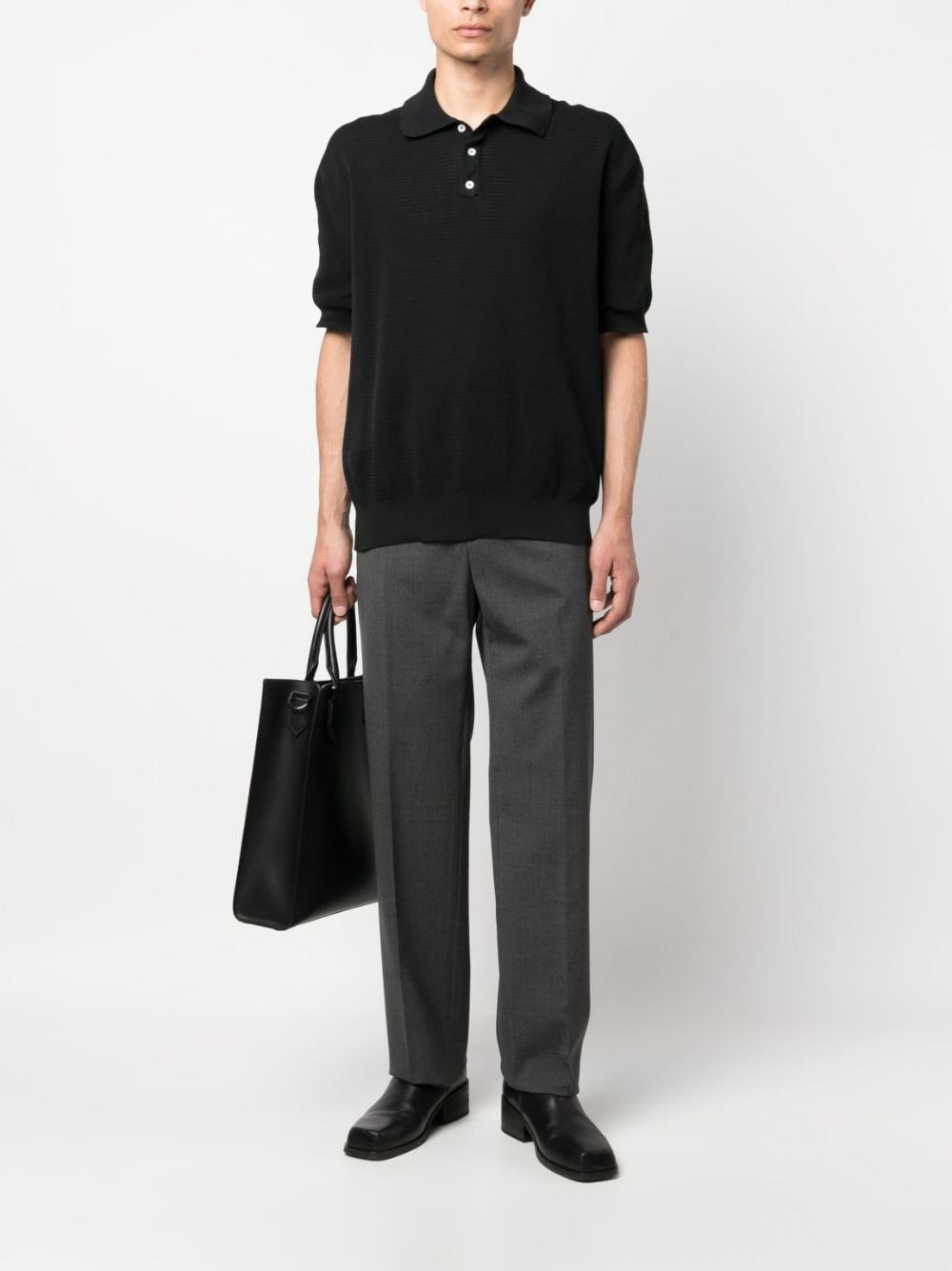 logo-plaque tailored trousers - 2