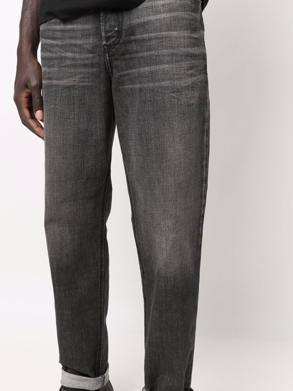 straight-leg dark-wash jeans - 5