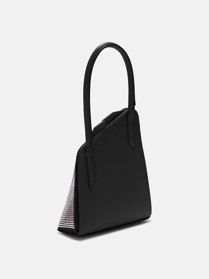 THE ATTICO ''SUNSET'' CRYSTAL AND BLACK SHOULDER BAG outlook