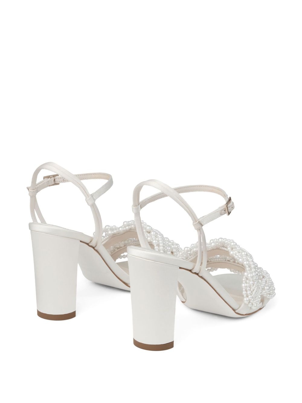 85mm leather heeled sandals - 3
