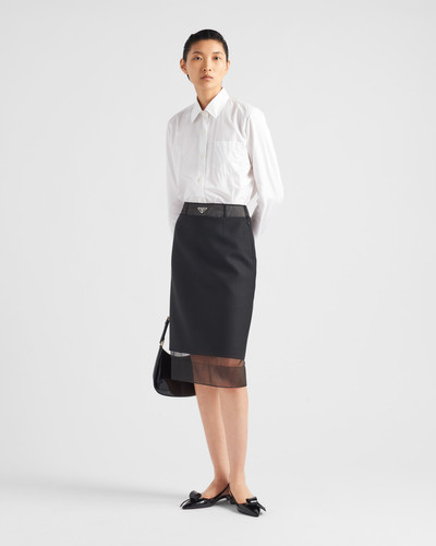Prada Wool and crinoline midi-skirt outlook