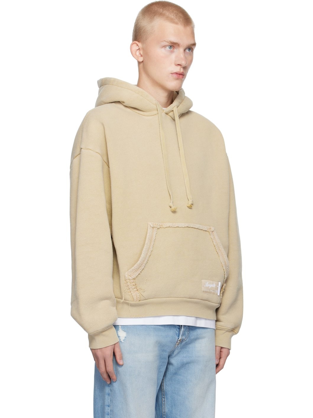 Tan Element Distressed Hoodie - 2