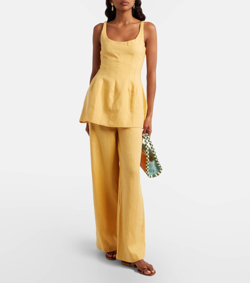 FAITHFULL Syna peplum linen top outlook