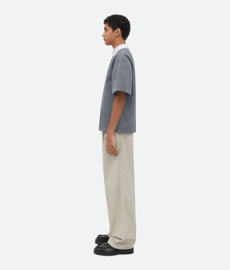 Bottega Veneta Relaxed Fit Printed Leather Polo outlook