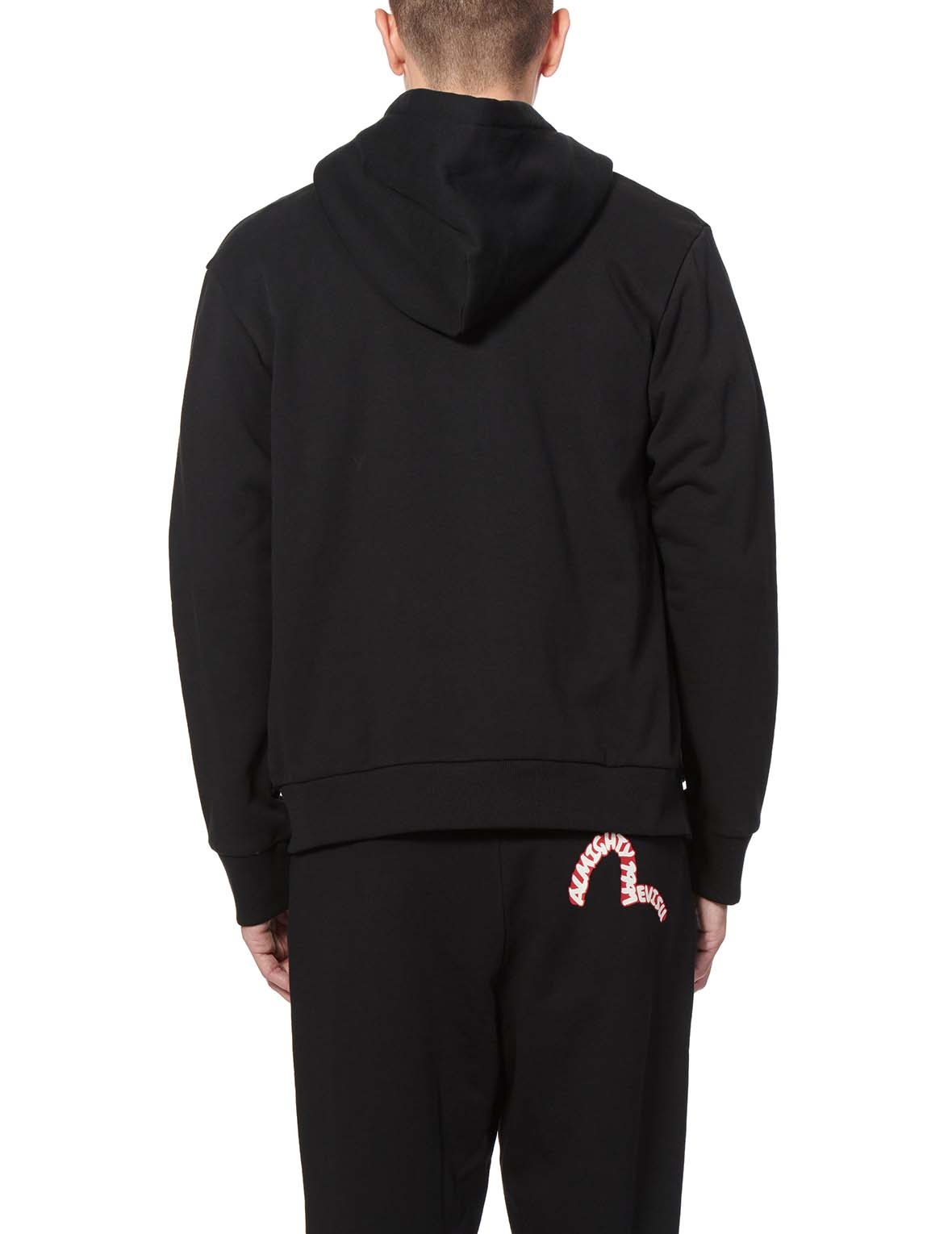 ZIP-UP HOODIE WITH GRAFFITI SEAGULL PRINT - 4