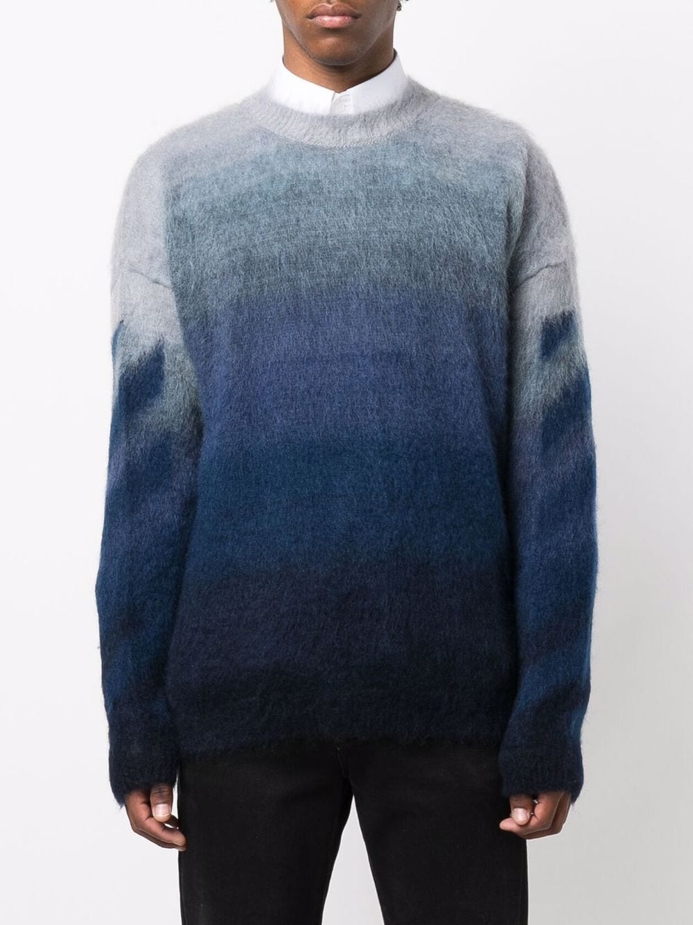 Diag brushed-knit jumper - 3