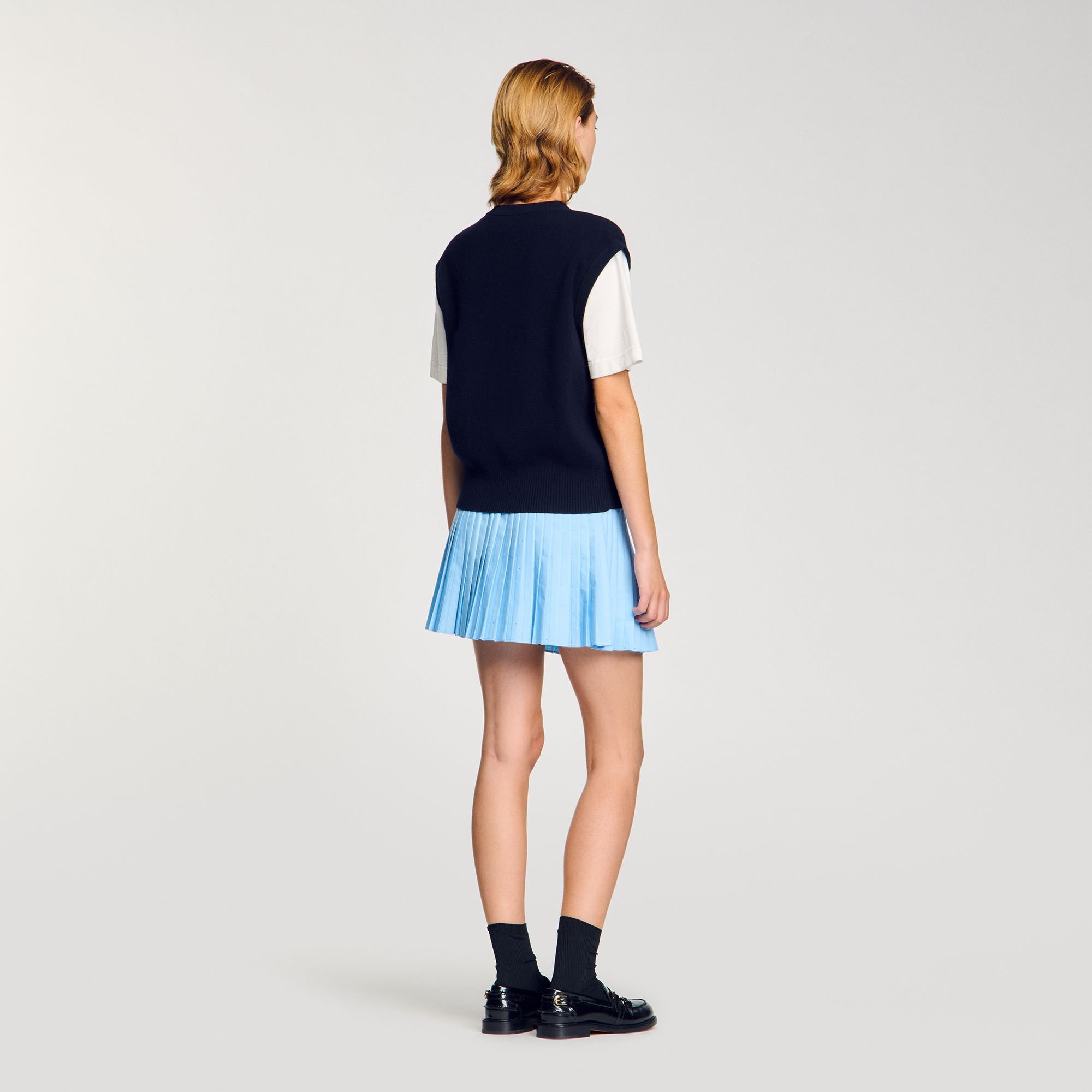 TWO-TONE WOOL AND CASHMERE SWEATER - 5