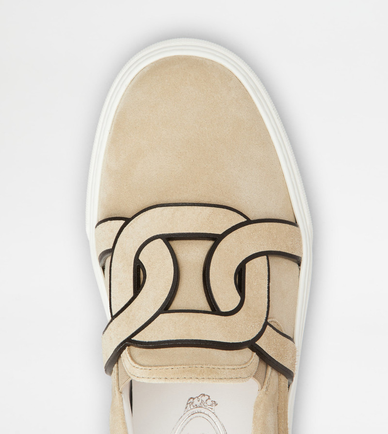 KATE SLIP-ONS IN SUEDE - BEIGE 4