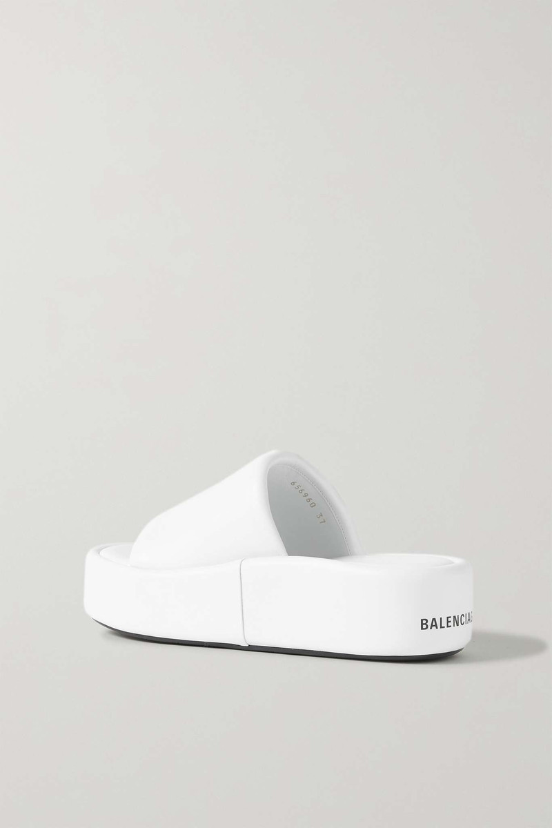 Rise leather platform slides 3
