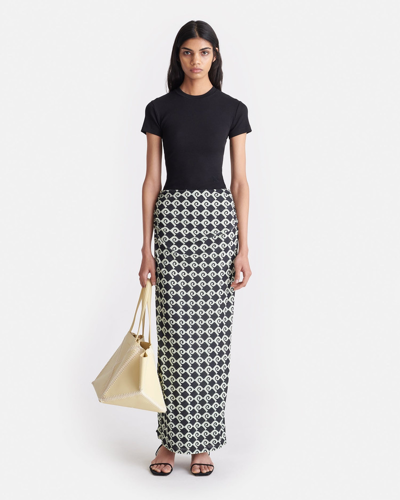 Ruched Mesh-Jersey Midi Skirt 3