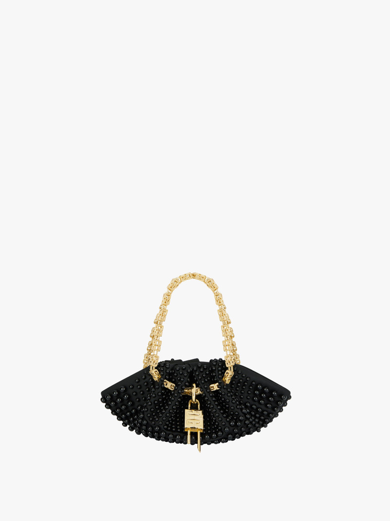 MINI KENNY BAG IN PEARL EMBROIDERED SILK 1