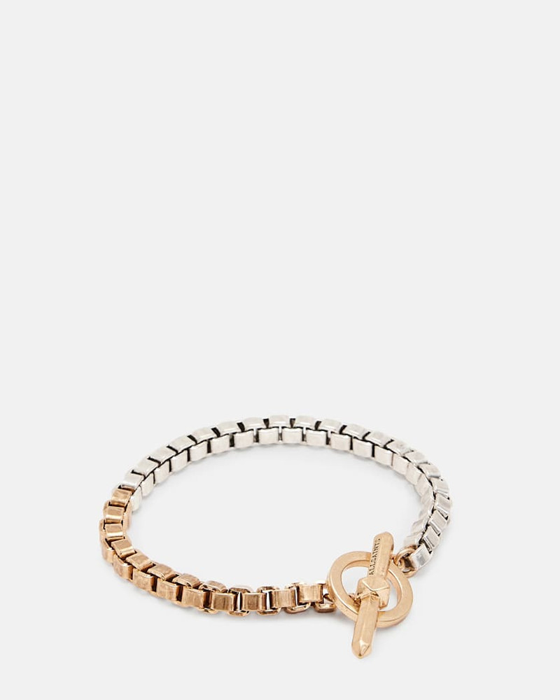 BOX CHAIN TWO TONE BRACELET 1