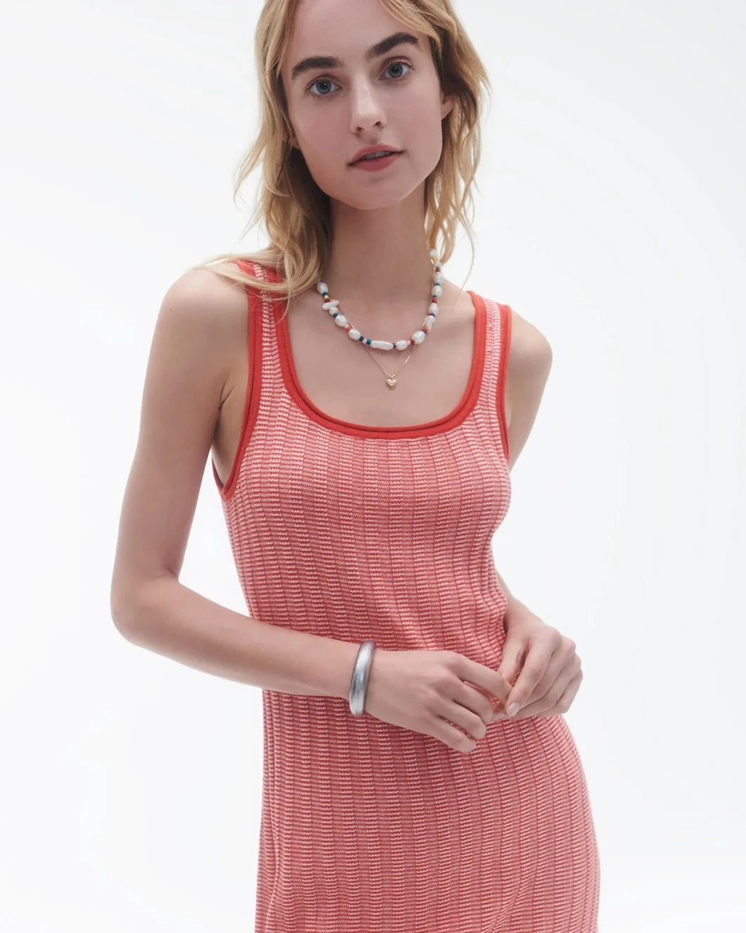 FINE STRIPE TANK DRESS - 5