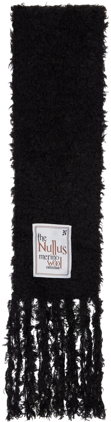 NULLUS Black Mohair Scarf | REVERSIBLE