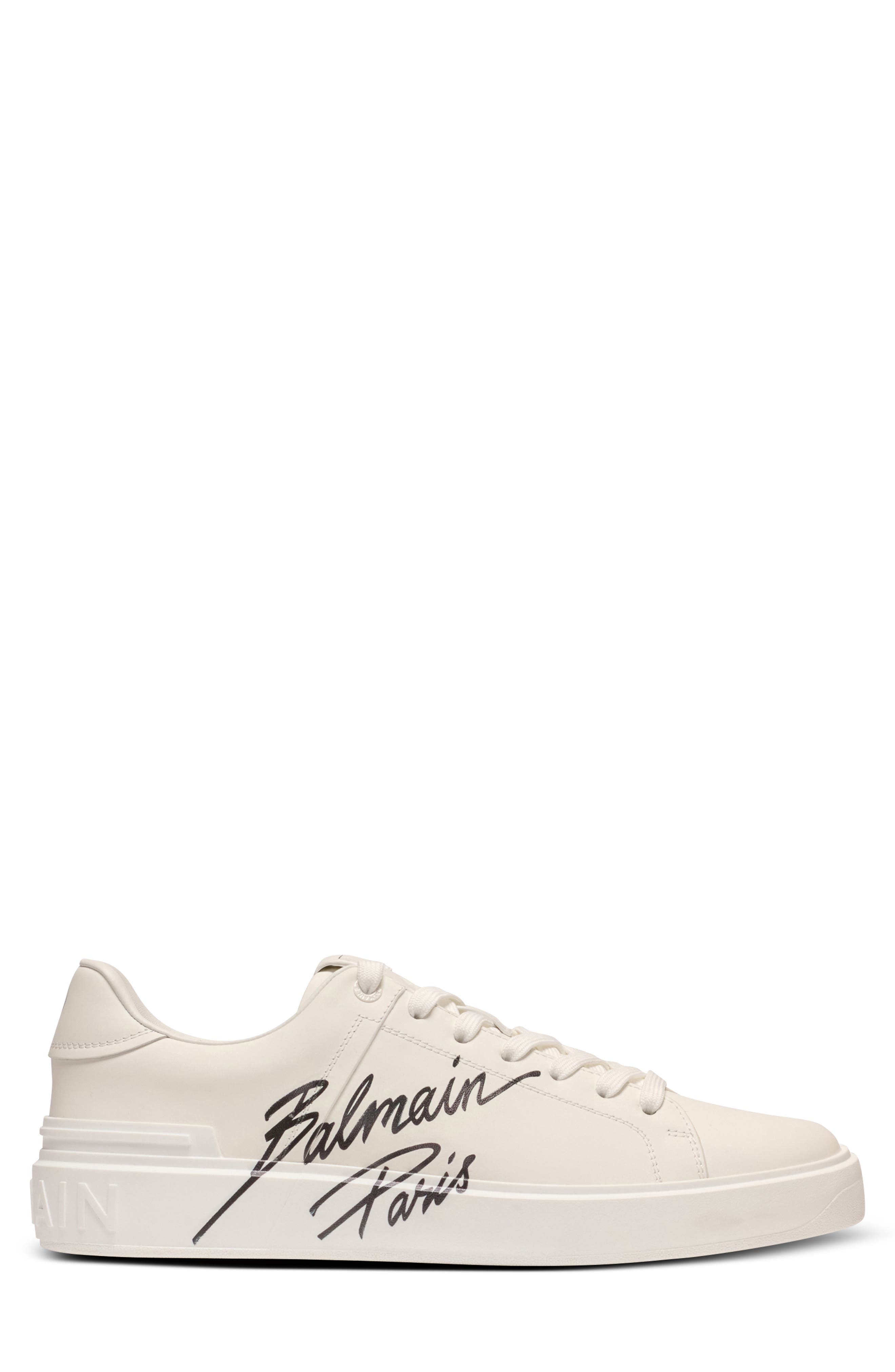 Balmain B-Court Low Top Sneaker in White at Nordstrom - 3