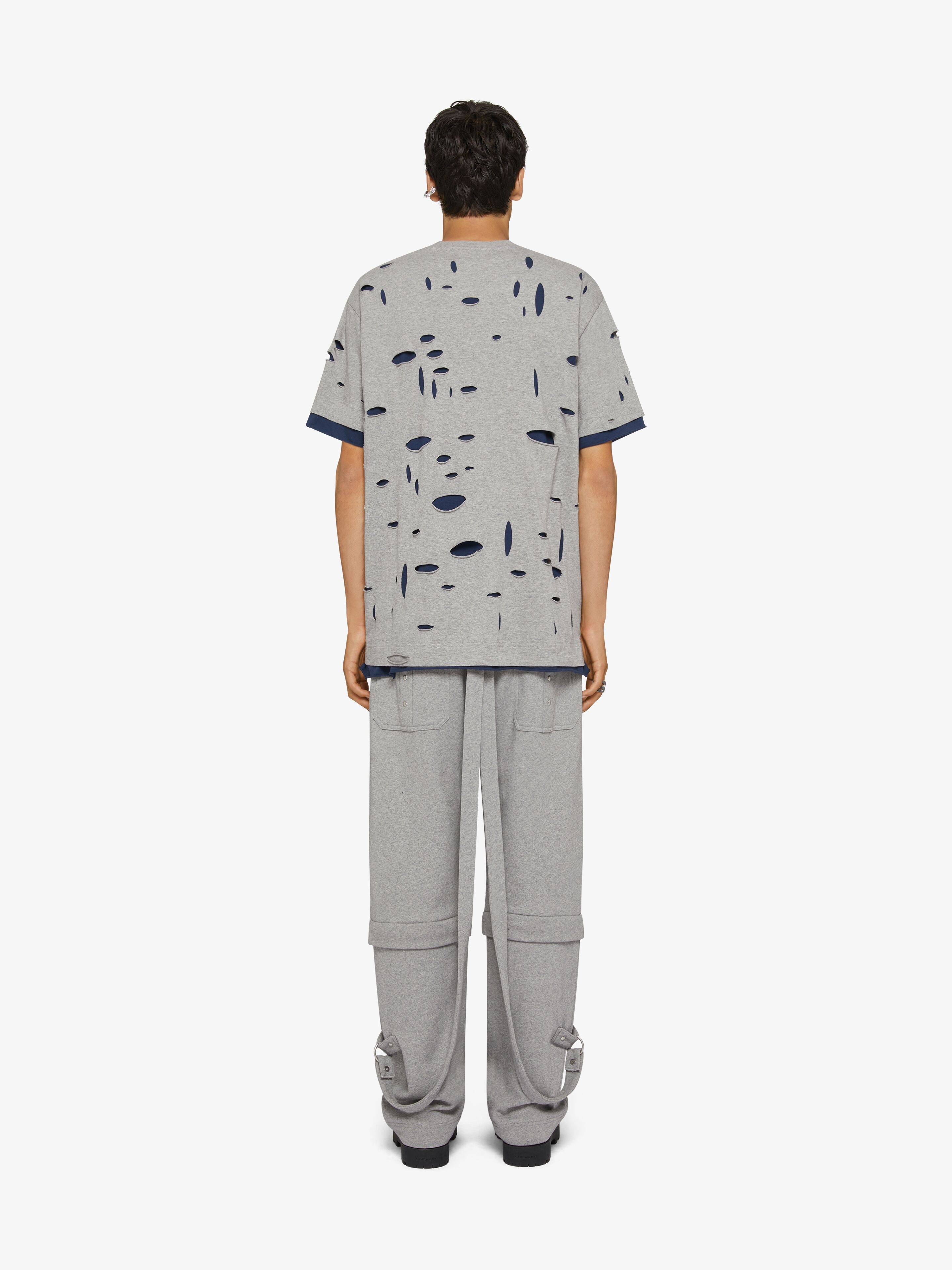 GIVENCHY OVERSIZED T-SHIRT IN DESTROYED COTTON - 4