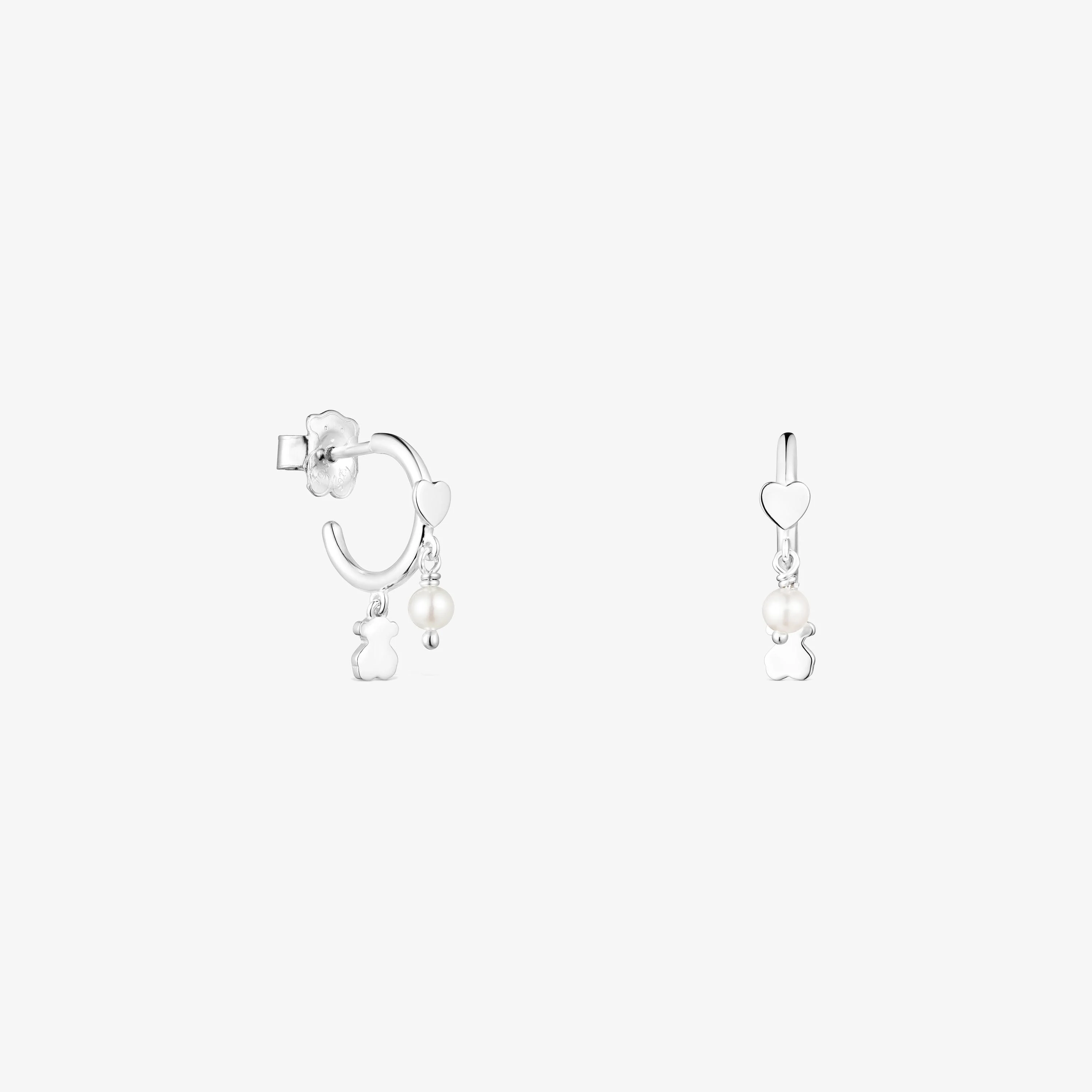 Silver and Pearls Cool Joy Earrings - 1