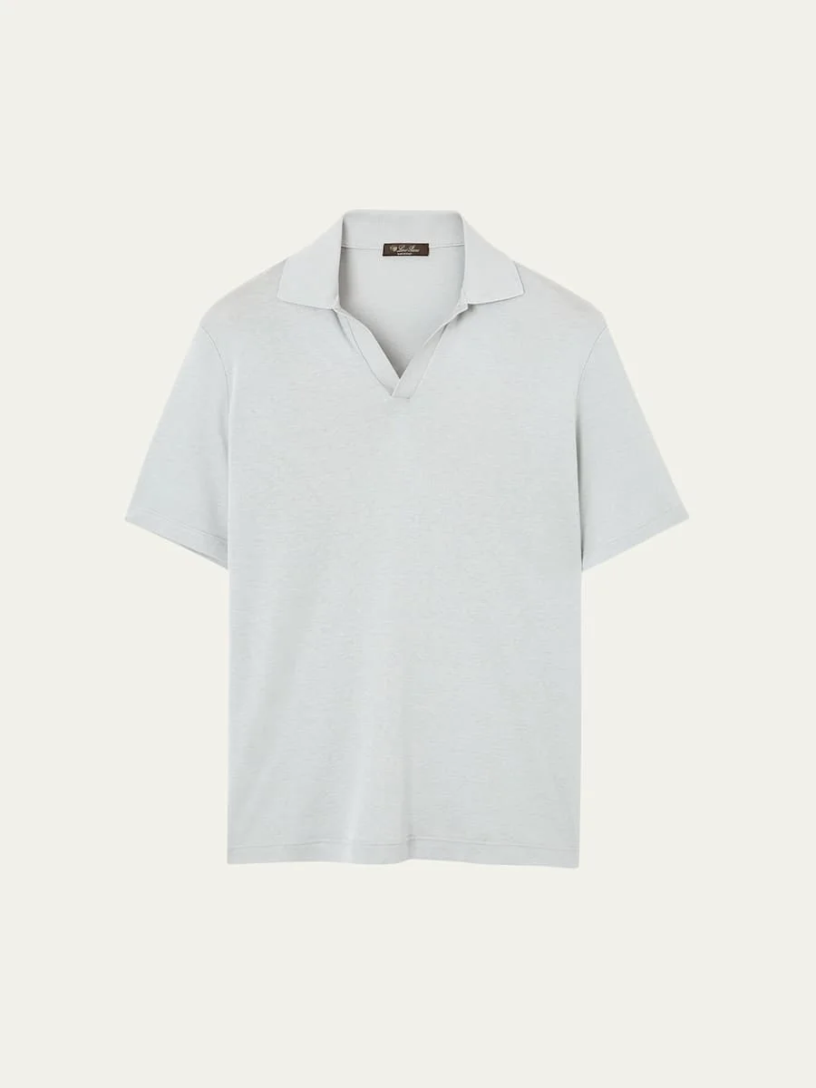 Men's Mazzorbo Silk and Cotton Polo Shirt - 1