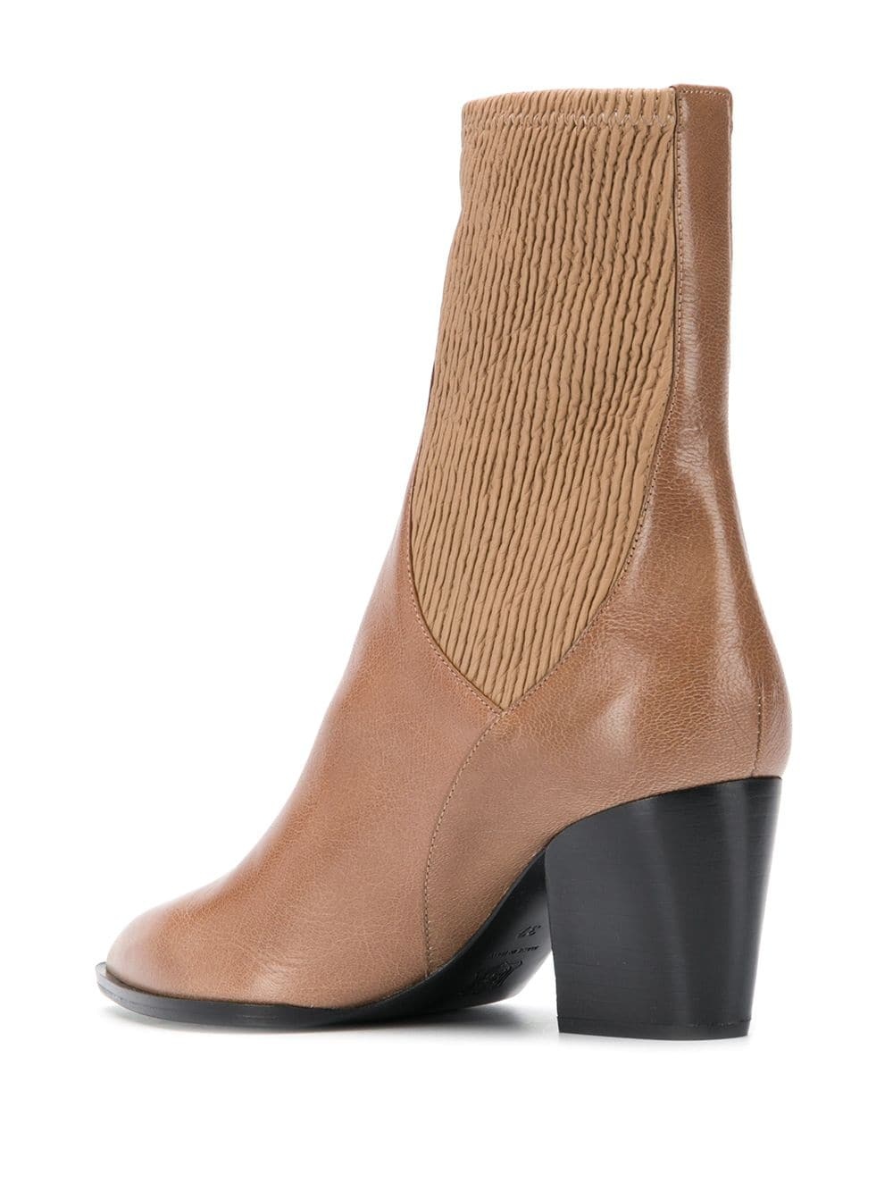 leather ankle sock boots - 3