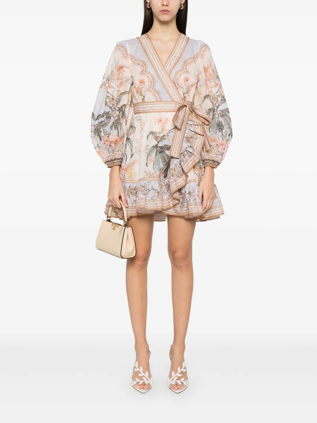 Zimmermann WYLIE MINI WRAP FRILL DRESS | REVERSIBLE
