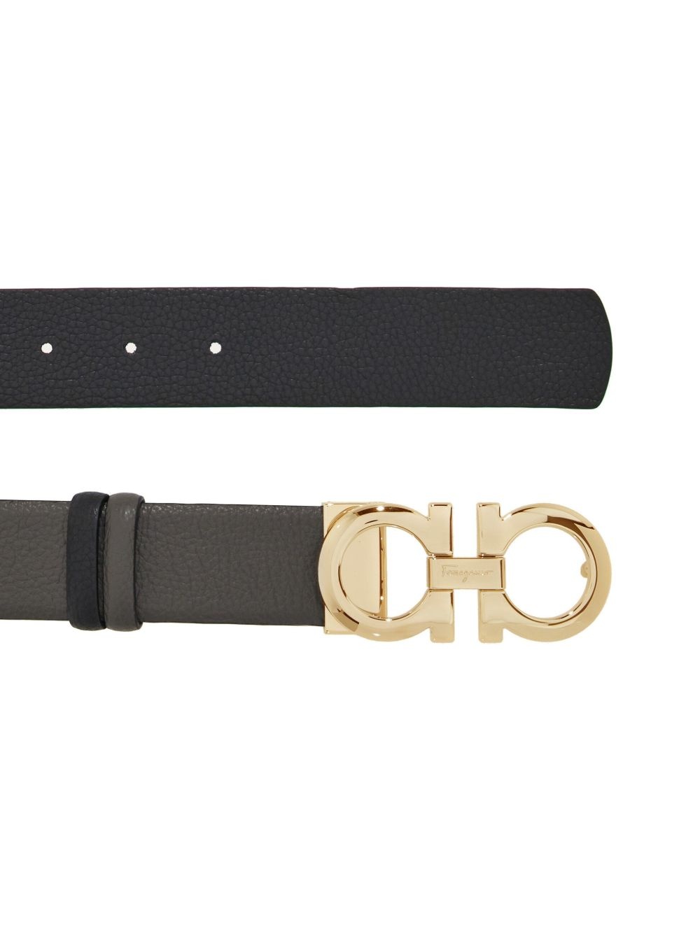 Gancini-buckle reversible leather belt - 2