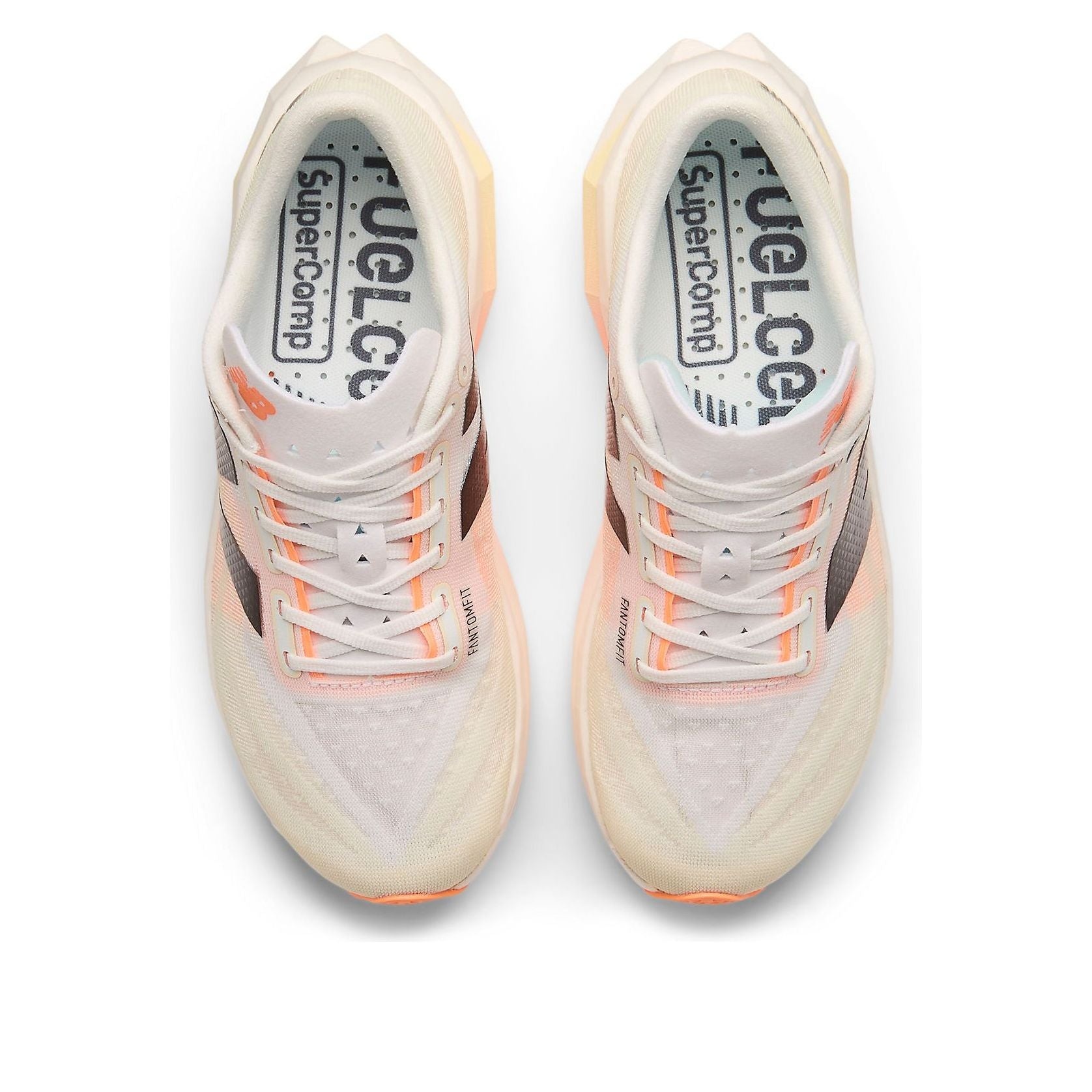 (WMNS) New Balance FuelCell SuperComp Elite v4 'White Angora Hot Mango' WRCELCW4 - 4