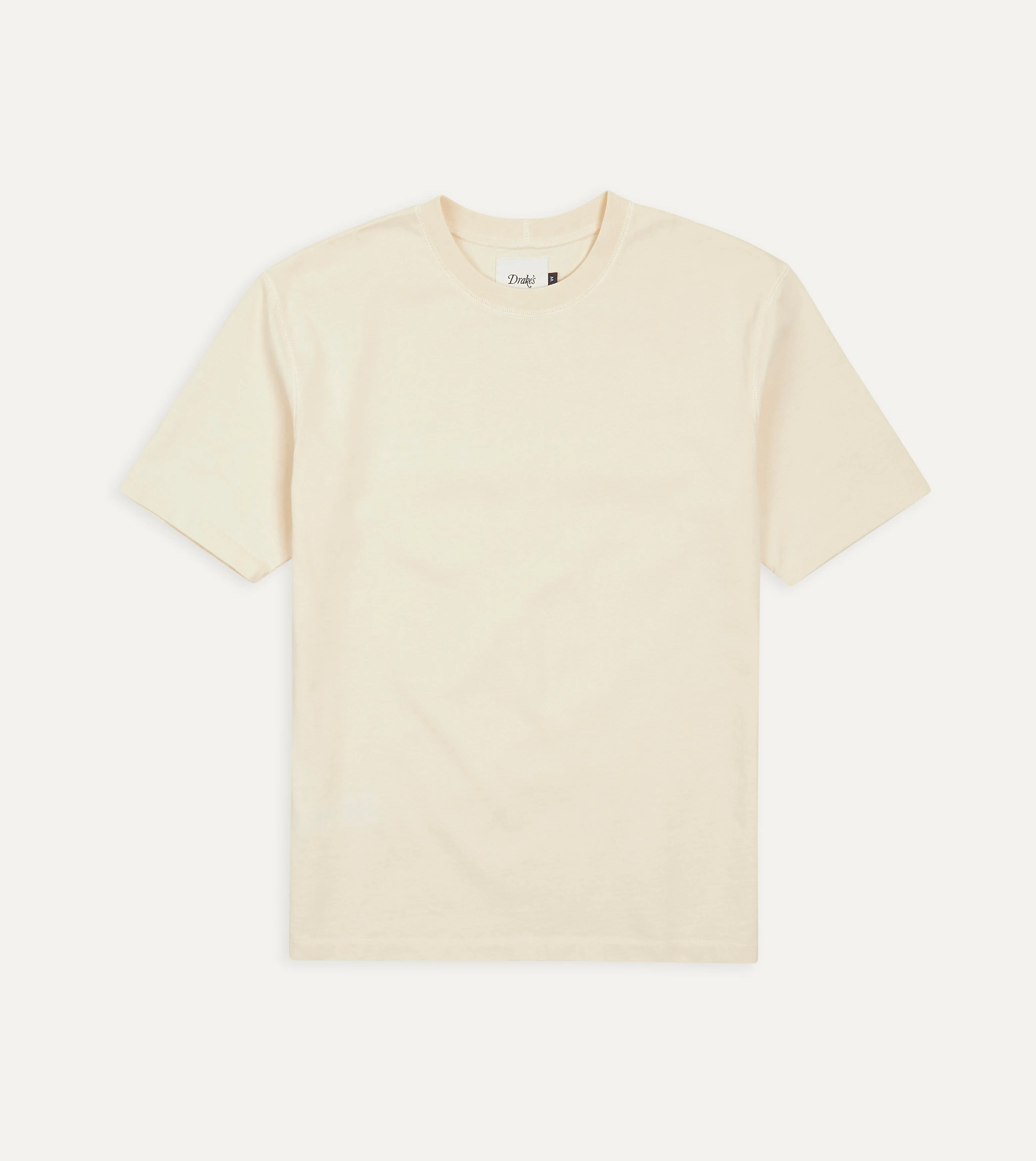 Antique White Cotton Crew Neck Hiking T-Shirt - 1