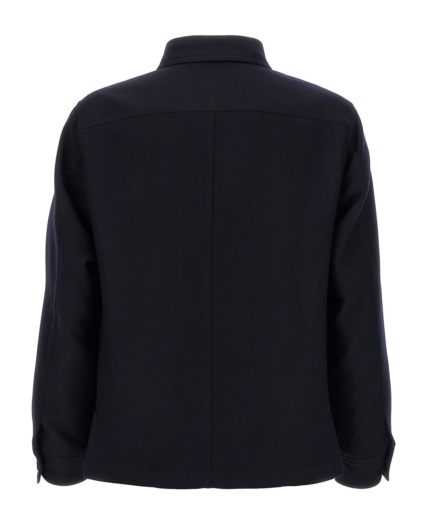 'double Splittable Light Wool' Overshirt - 2