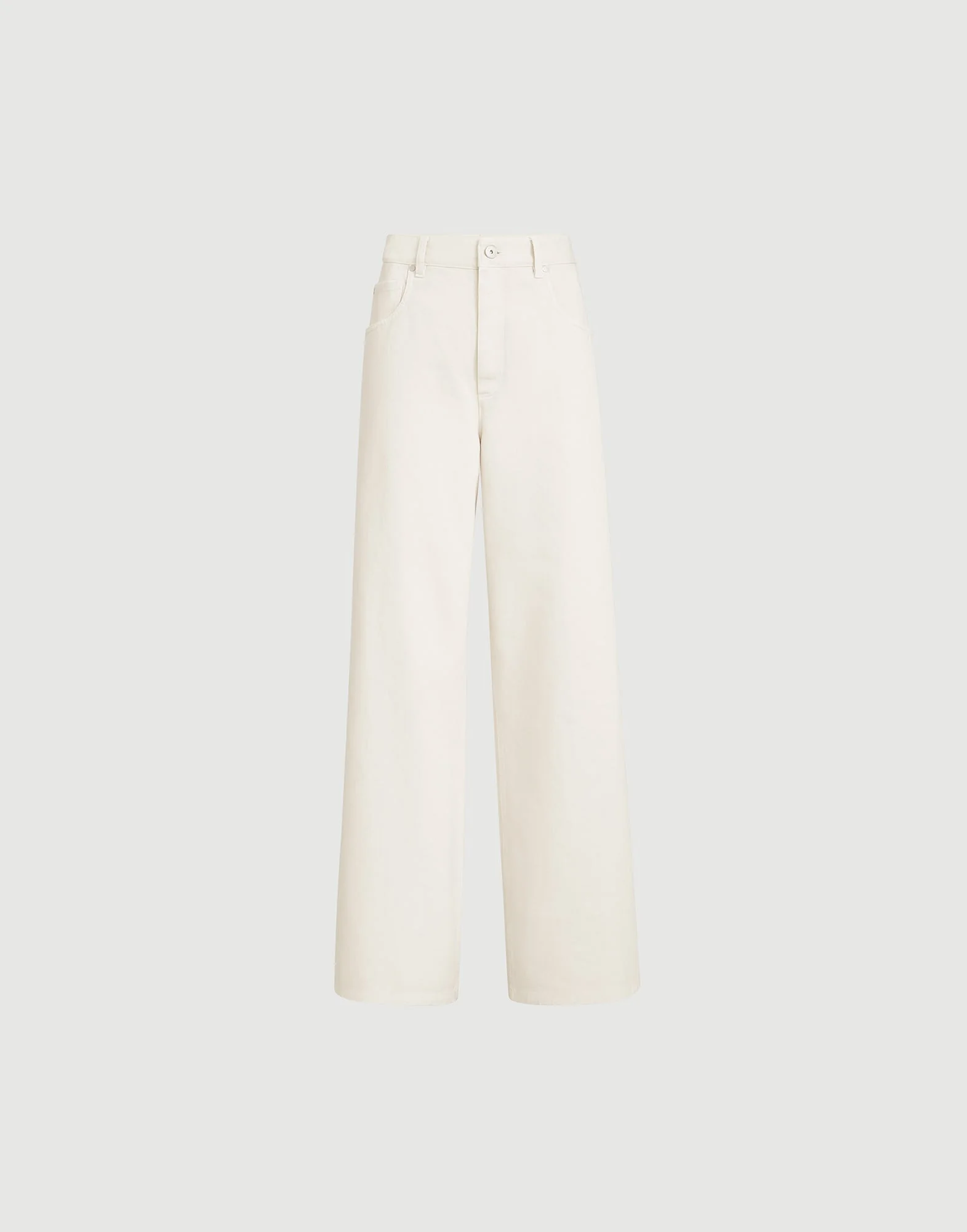 Dyed denim relaxed trousers with monili - 1