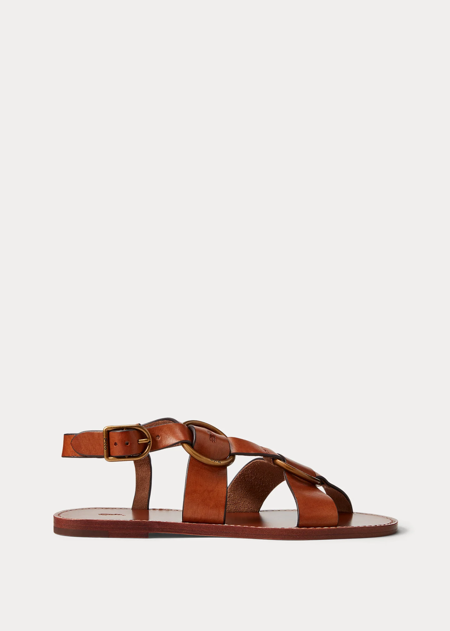 Double O-Ring Leather Sandal - 1