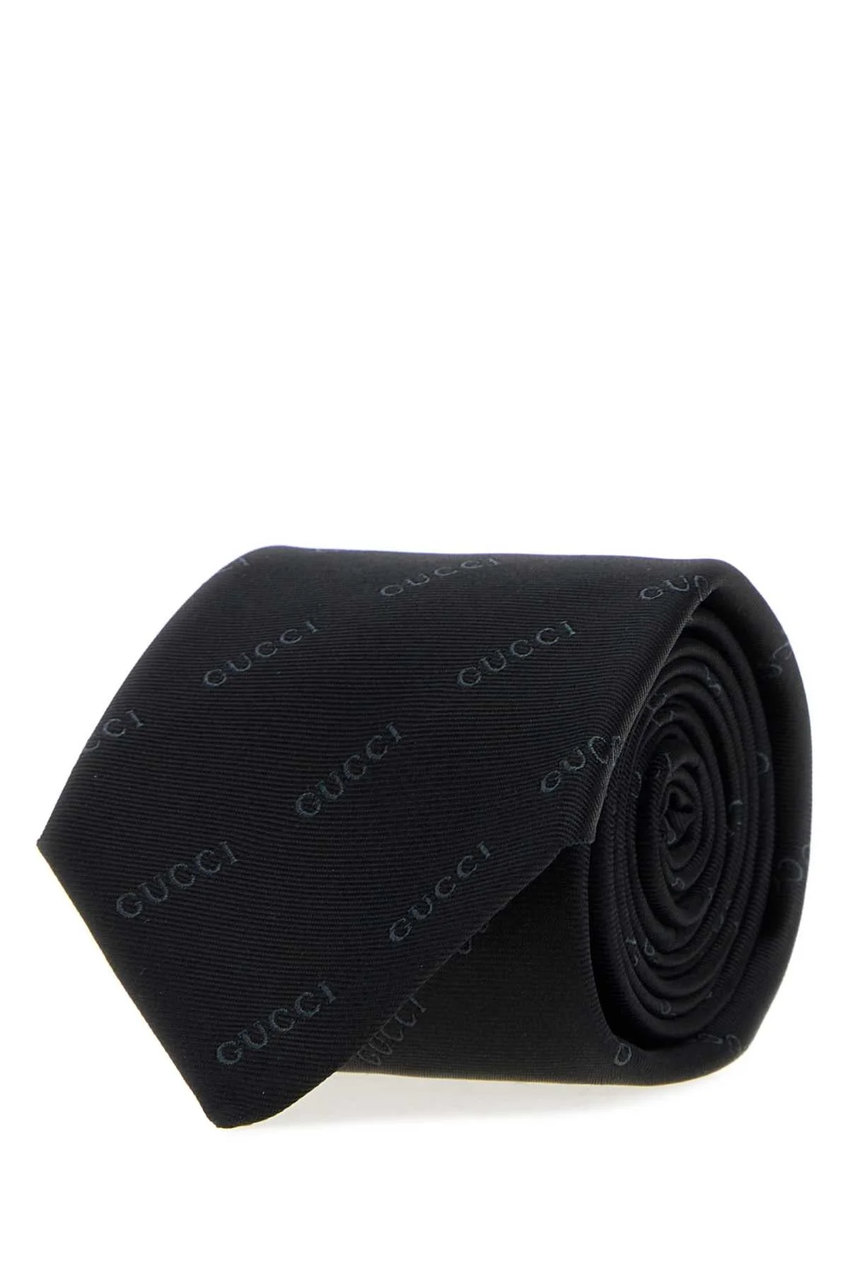 Gucci Men Black Silk Tie - 1