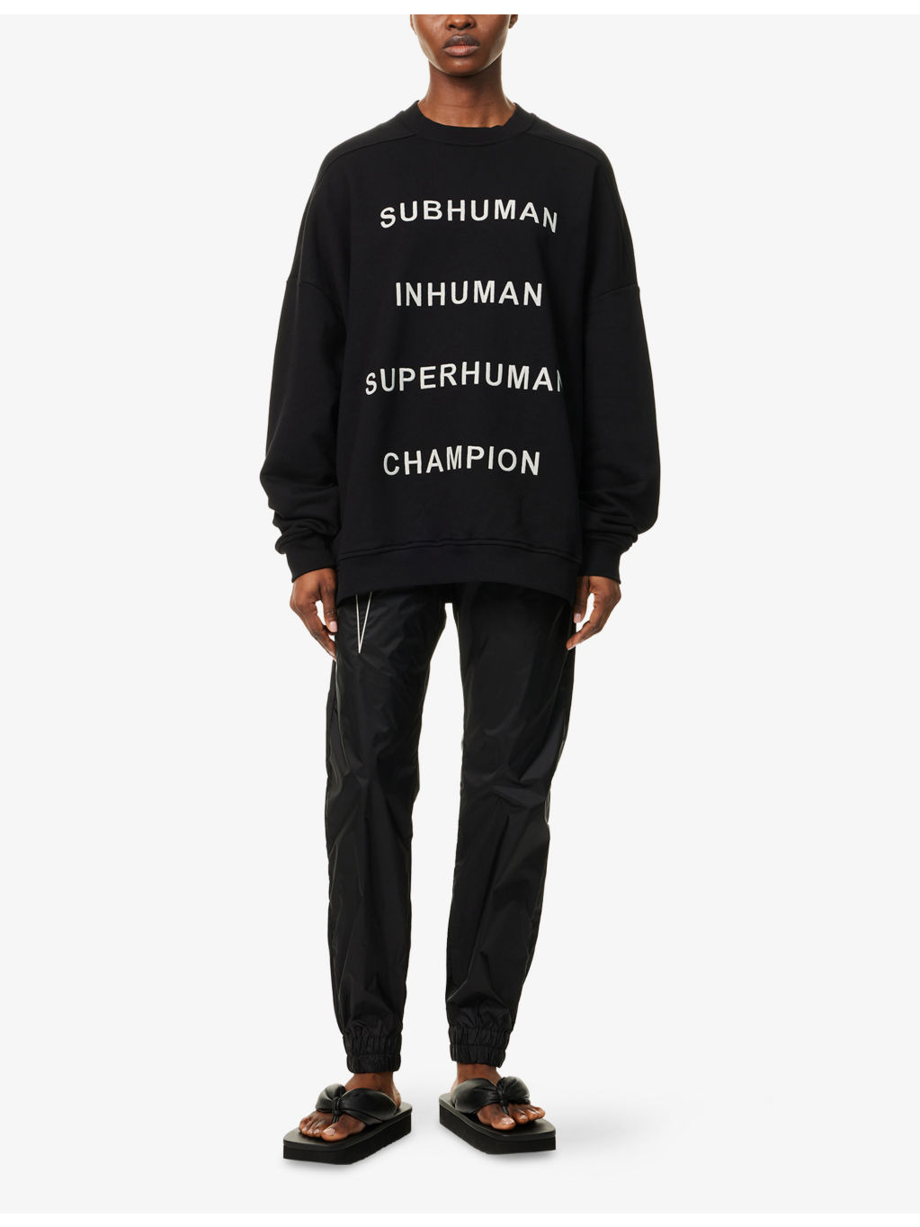 Rick Owens X Champion Jumbo Logo-Embroidery Cotton-Jersey Sweatshirt - 2